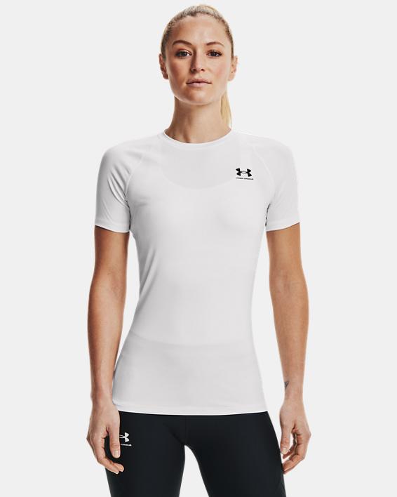 Under Armour Women's HeatGear Compression Short Sleeve White/black