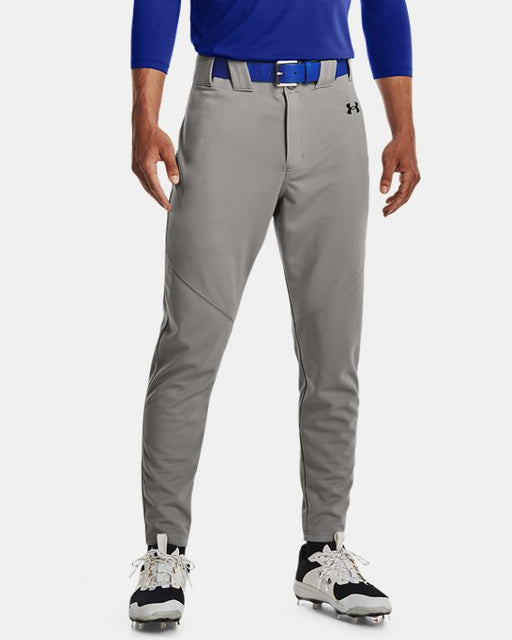 Under Armour Men's UA Utility Baseball Pants - Baseball Gray/Black Baseball Gray/Black