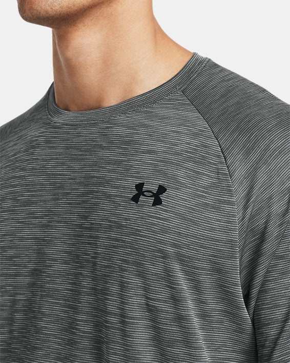 Under Armour Men's UA Tech Textured Short-Sleeve - Castlerock/Black Castlerock/Black