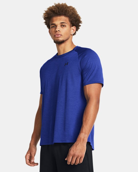 Under Armour Men's UA Tech Textured Short-Sleeve - Royal/Black Royal/Black