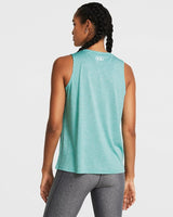 Under Armour Women's UA Tech Twist Tank - Radial Turquoise/White Radial Turquoise/White