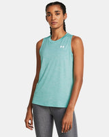 Under Armour Women's UA Tech Twist Tank - Radial Turquoise/White Radial Turquoise/White