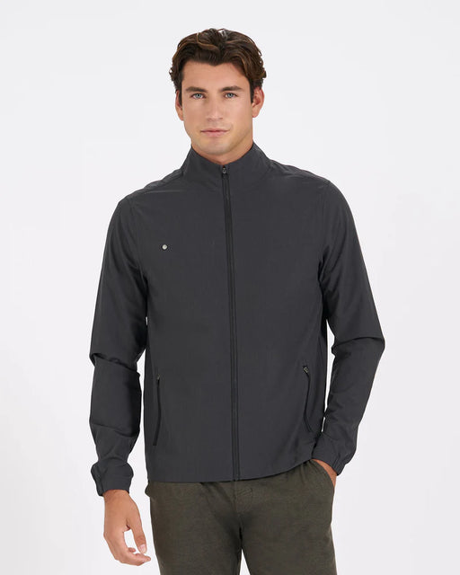 Vuori Men's Venture Track Jacket - Black Linen Texture Black Linen Texture
