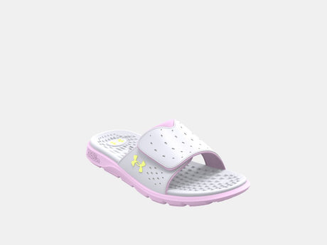 Under Armour Kids' UA Ignite 7 Pro Slide Sandal - Purple Ace/Halo Gray/Sonic Yellow Purple Ace/Halo Gray/Sonic Yellow