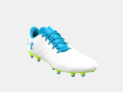 Under Armour Unisex Adults' UA Magnetico Select 3 FG Soccer Cleat - White/High Vis Yellow/Capri White/High Vis Yellow/Capri