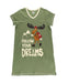 Lazy One Follow Your Dreams Moose Women's V-neck Nightshirt