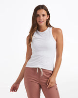 Vuori Women's Sunrise High Neck Tank White