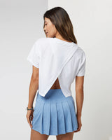 Vuori Women's Short-Sleeve Feather Cross Back - White White