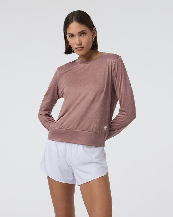 Vuori Daydream Crew Long-Sleeve - Sedona Brown Heather Sedona Brown Heather