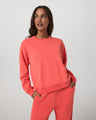 Vuori Womens Sedona Seams Crew Bright coral