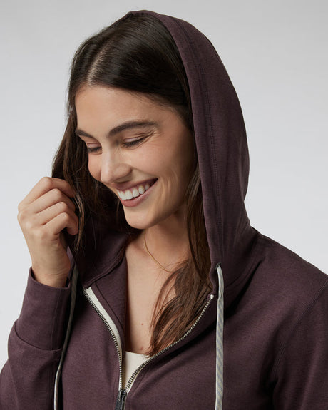 Vuori Women's Halo Performance Hoodie 2.0 - Elderberry Heather Elderberry Heather