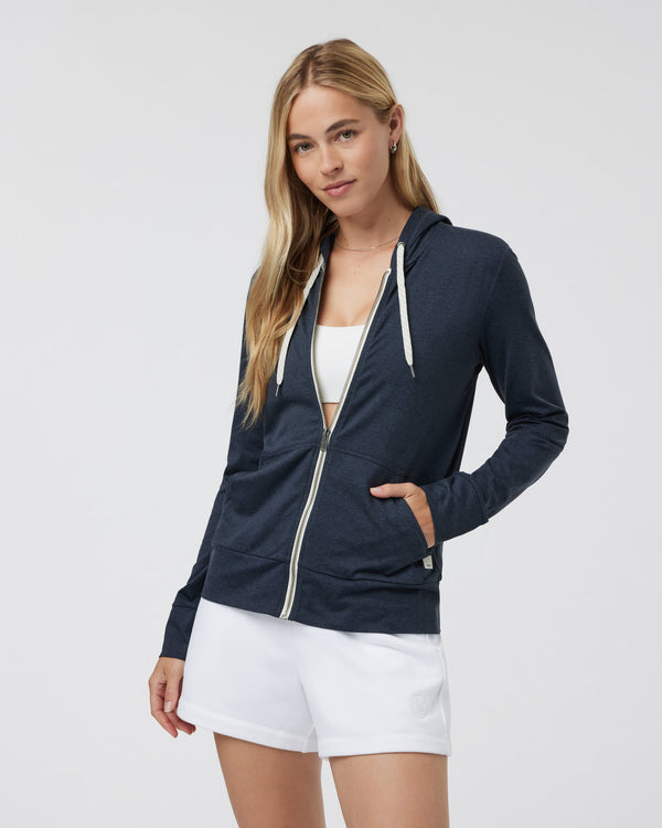 Vuori Women's Halo Performance Hoodie 2.0 - Midnight Heather Midnight Heather