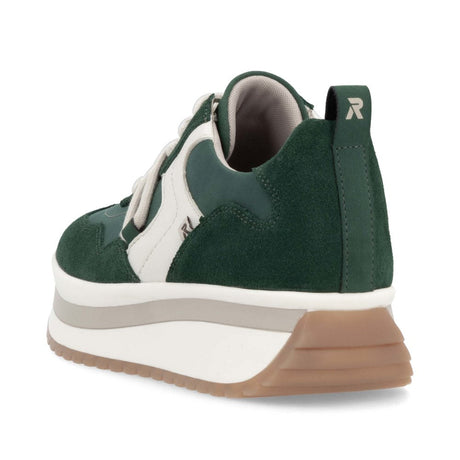 Rieker Women's Joy Shoe - Bottlegreen/Offwhite Bottlegreen/Offwhite