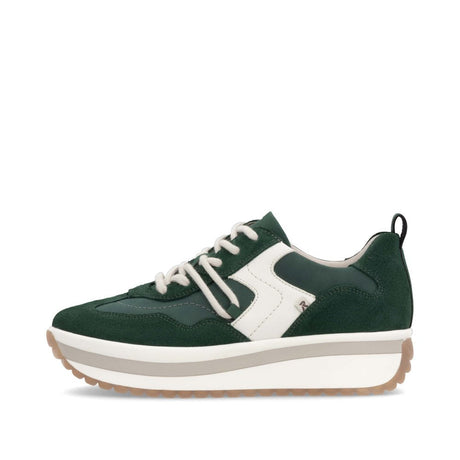 Rieker Women's Joy Shoe - Bottlegreen/Offwhite Bottlegreen/Offwhite