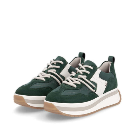 Rieker Women's Joy Shoe - Bottlegreen/Offwhite Bottlegreen/Offwhite