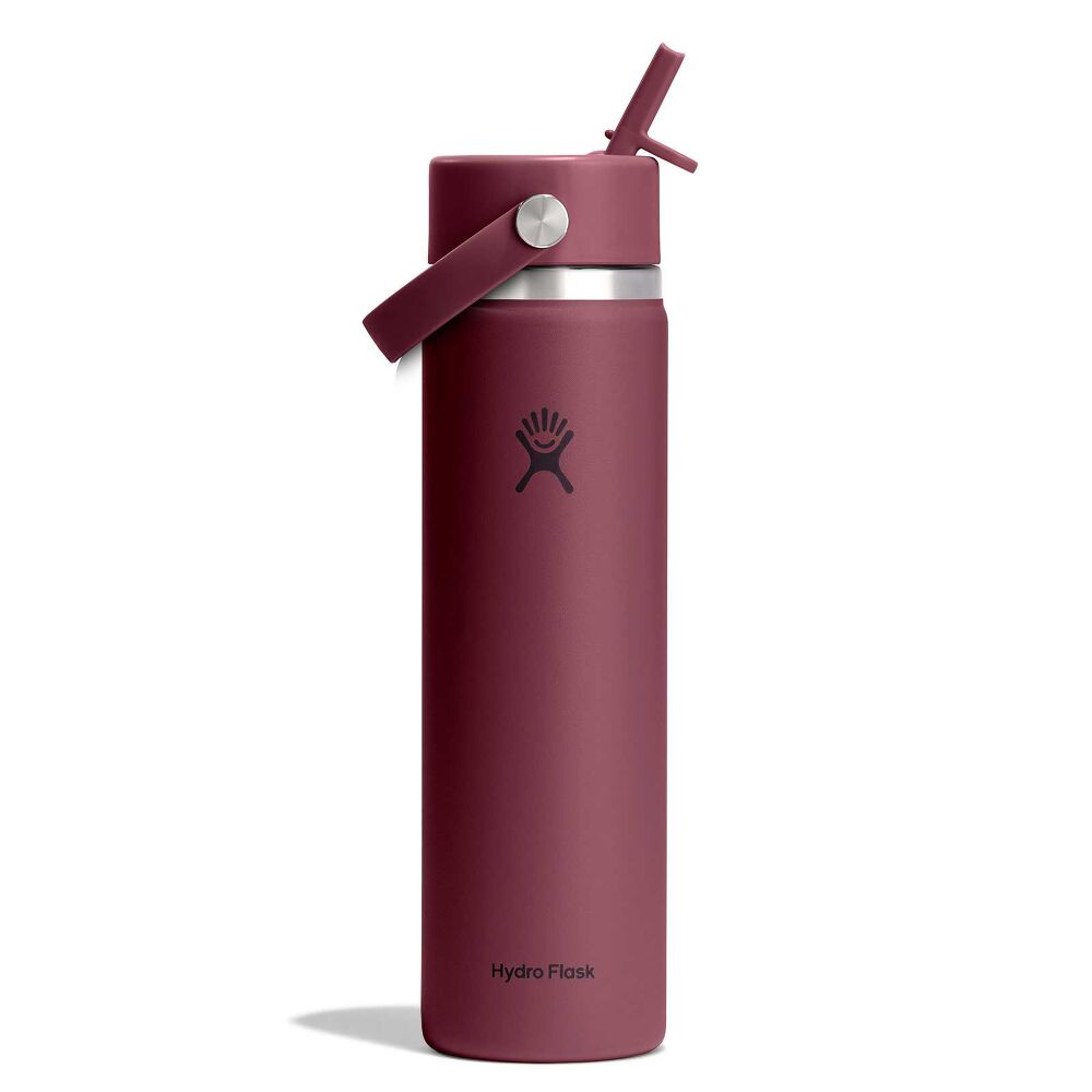 Hydro Flask 24oz Wide Flex Straw Cap Bottle, Burgundy Burgundy