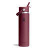 Hydro Flask 24oz Wide Flex Straw Cap Bottle, Burgundy Burgundy