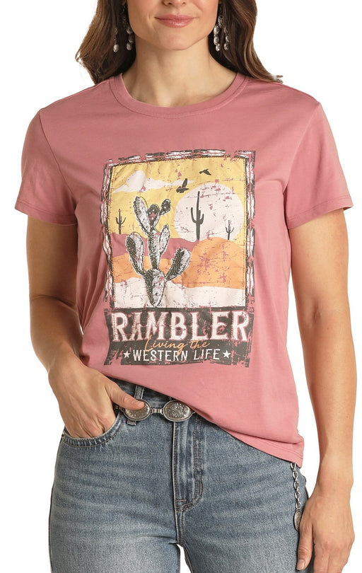 Panhandle Slim Women's Rambler Graphic Tee Baby_pink