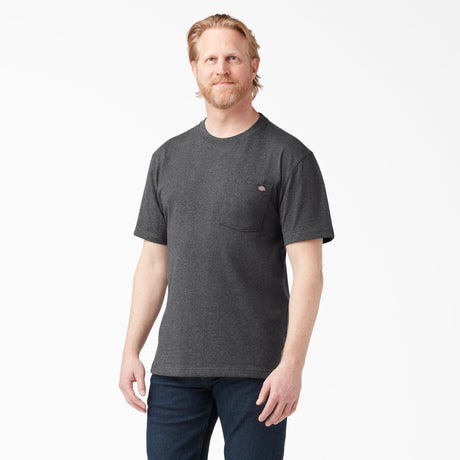 Dickies Men's Heavyweight Heathered Short Sleeve Pocket T-shirt Char grey heather