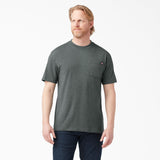 Dickies Men's Heavyweight Heathered Short Sleeve Pocket T-shirt Hunter green hthr