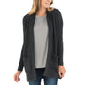 Free Fly Apparel Women's Thermal Fleece Cardigan Heather black