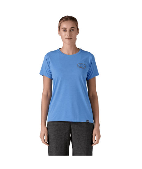 Patagonia W's Capilene Cool Daily Graphic Shirt - Lands - Clean Climb Roots / Abundant Blue X-Dye