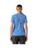 Patagonia W's Capilene Cool Daily Graphic Shirt - Lands - Clean Climb Roots / Abundant Blue X-Dye