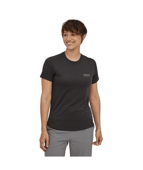 Patagonia W's Capilene Cool Merino Blend Graphic Shirt - Fitz Roy Strata / Rinsed Green