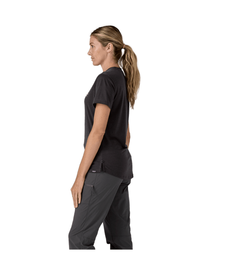 Patagonia W's Capilene Cool Merino Blend Graphic Shirt - Fitz Roy Strata / Rinsed Green