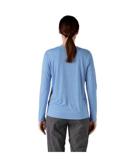 Patagonia W's Long Sleeve Capilene Cool Daily Graphic Shirt - Lands - Trailseekers / Abundant Blue X-Dye