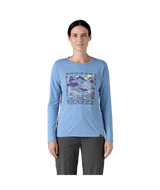 Patagonia W's Long Sleeve Capilene Cool Daily Graphic Shirt - Lands - Trailseekers / Abundant Blue X-Dye