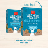 Cloudstar Wag More Bark Less Grain Free Oven Baked Dog Biscuits (Smooth Aged Cheddar) - 14oz