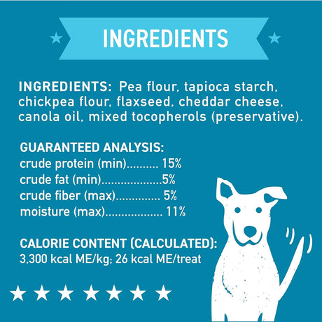 Cloudstar Wag More Bark Less Grain Free Oven Baked Dog Biscuits (Smooth Aged Cheddar) - 14oz