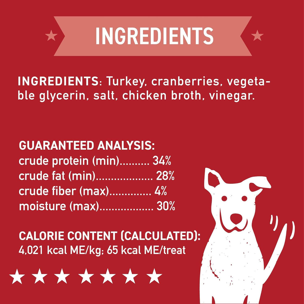 Cloudstar Wag More Bark Less Grain Free Turkey & Cranberry Jerky Dog Treats - 10oz