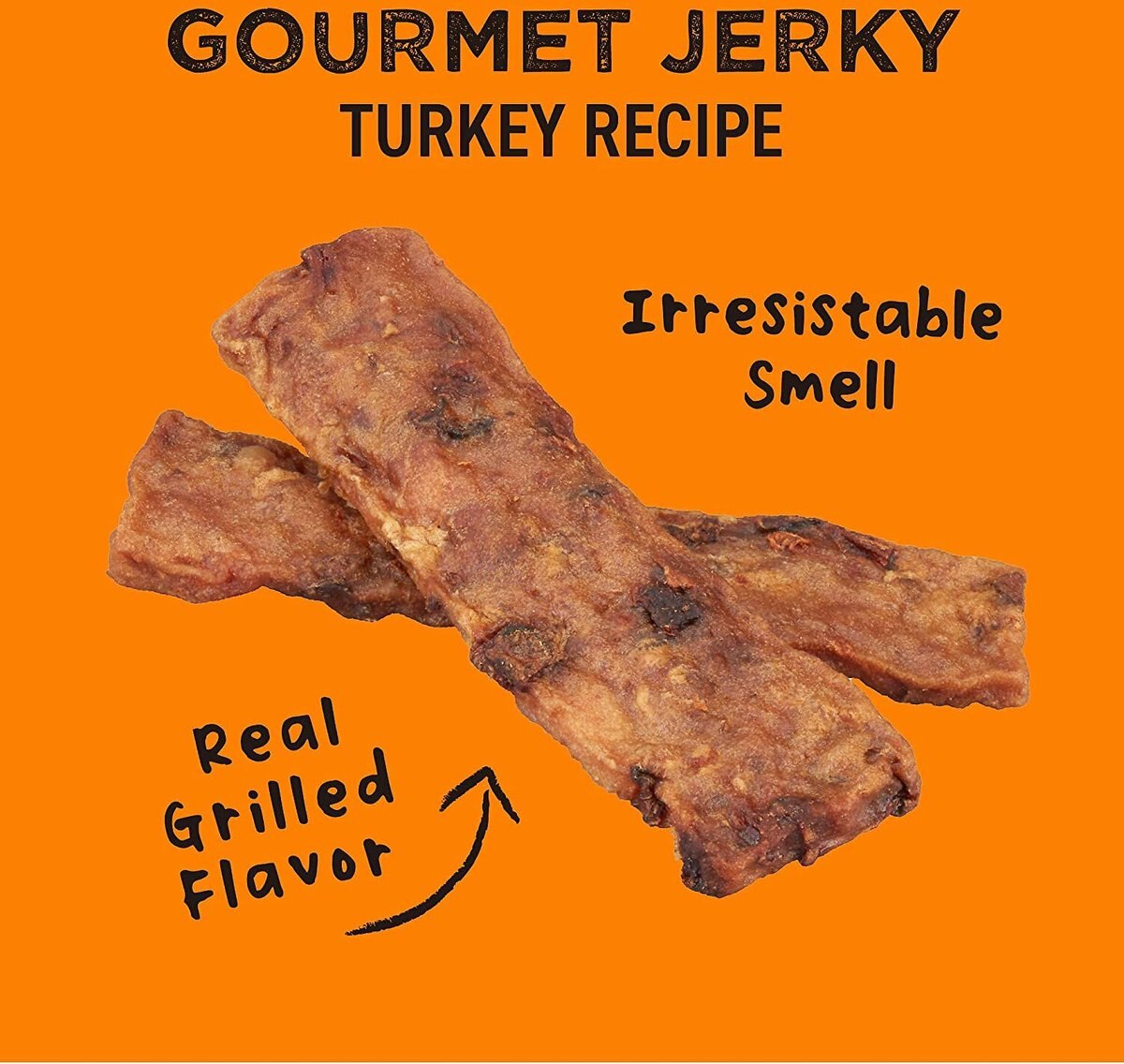 Cloudstar Wag More Bark Less Memphis Style BBQ Grilled Turkey Jerky Dog Treats - 10oz