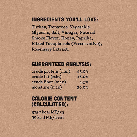 Cloudstar Wag More Bark Less Memphis Style BBQ Grilled Turkey Jerky Dog Treats - 10oz