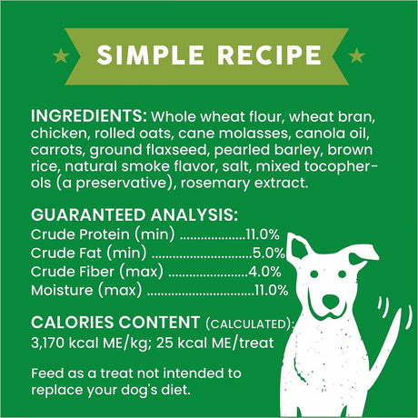 Cloudstar Wag More Bark Less Oven Baked Dog Biscuits (Chicken & Carrots) - 3lbs