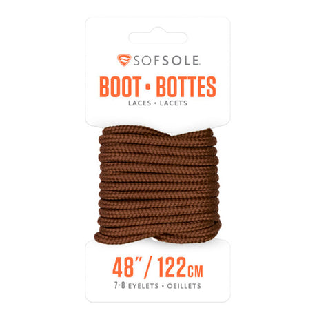 Sof Sole Round Boot Laces Brown