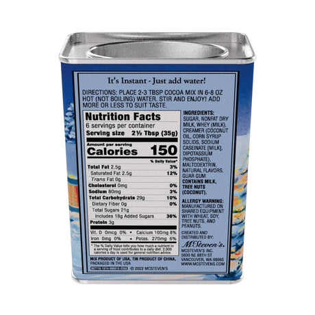 McSteven's White Christmas Snowman Belgian White Hot Chocolate