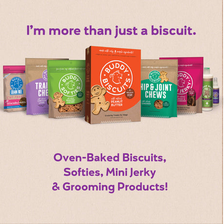 Buddy Biscuit Whole Grain Oven Baked Dog Treats (Assorted Flavors) - 16oz