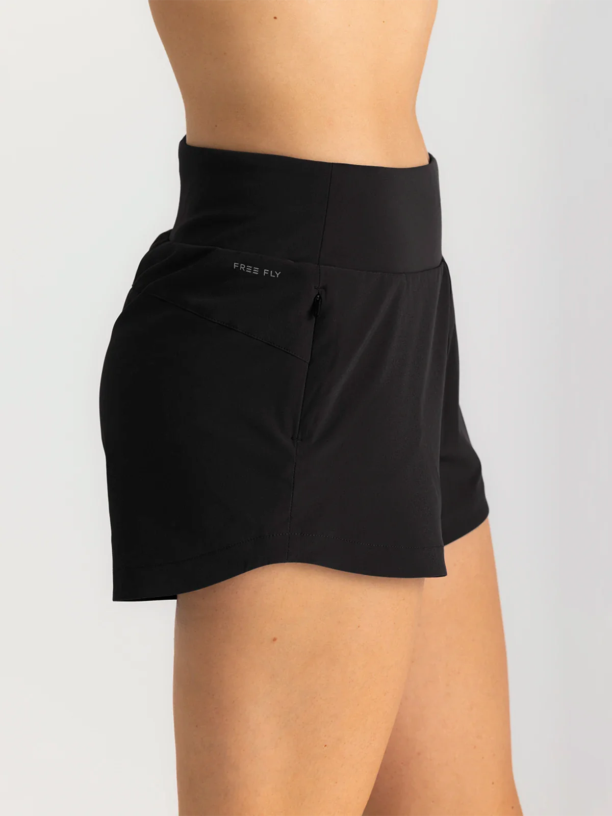 Free Fly Apparel Womens Bamboo Lined Active Breeze Short - 3 - Black
