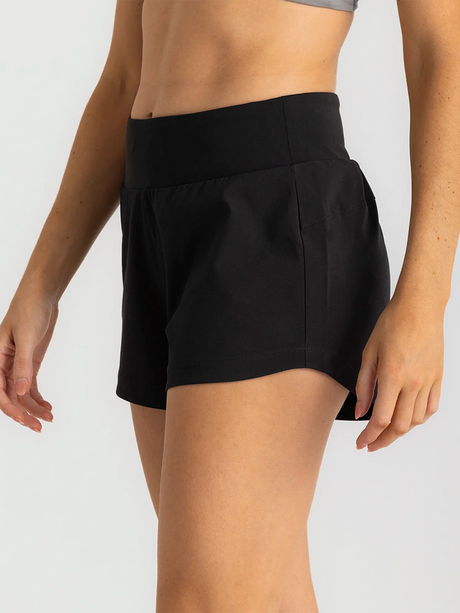 Free Fly Apparel Womens Bamboo Lined Active Breeze Short - 3 - Black