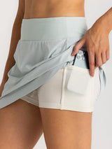 Free Fly Apparel Womens Bamboo Lined Active Breeze Skort - 15 - Sky Gray