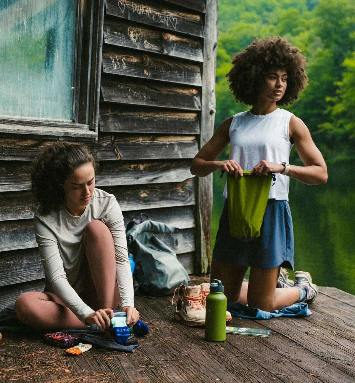 Free Fly Apparel Womens Bamboo Lined Active Breeze Skort - 15 - Sky Gray