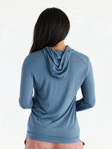 Free Fly Apparel Womens Bamboo Shade Hoodie II - Slate Blue