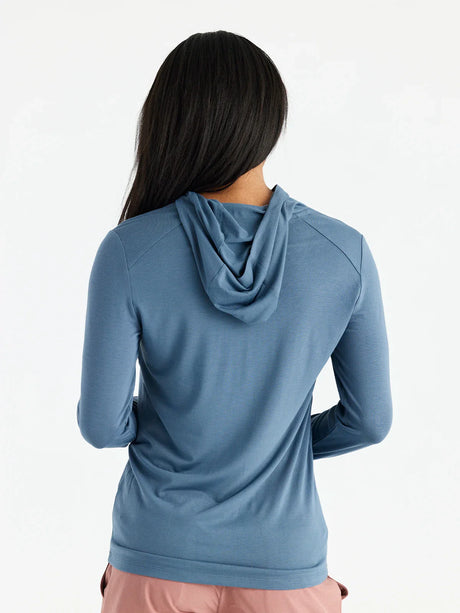 Free Fly Apparel Womens Bamboo Shade Hoodie II - Slate Blue
