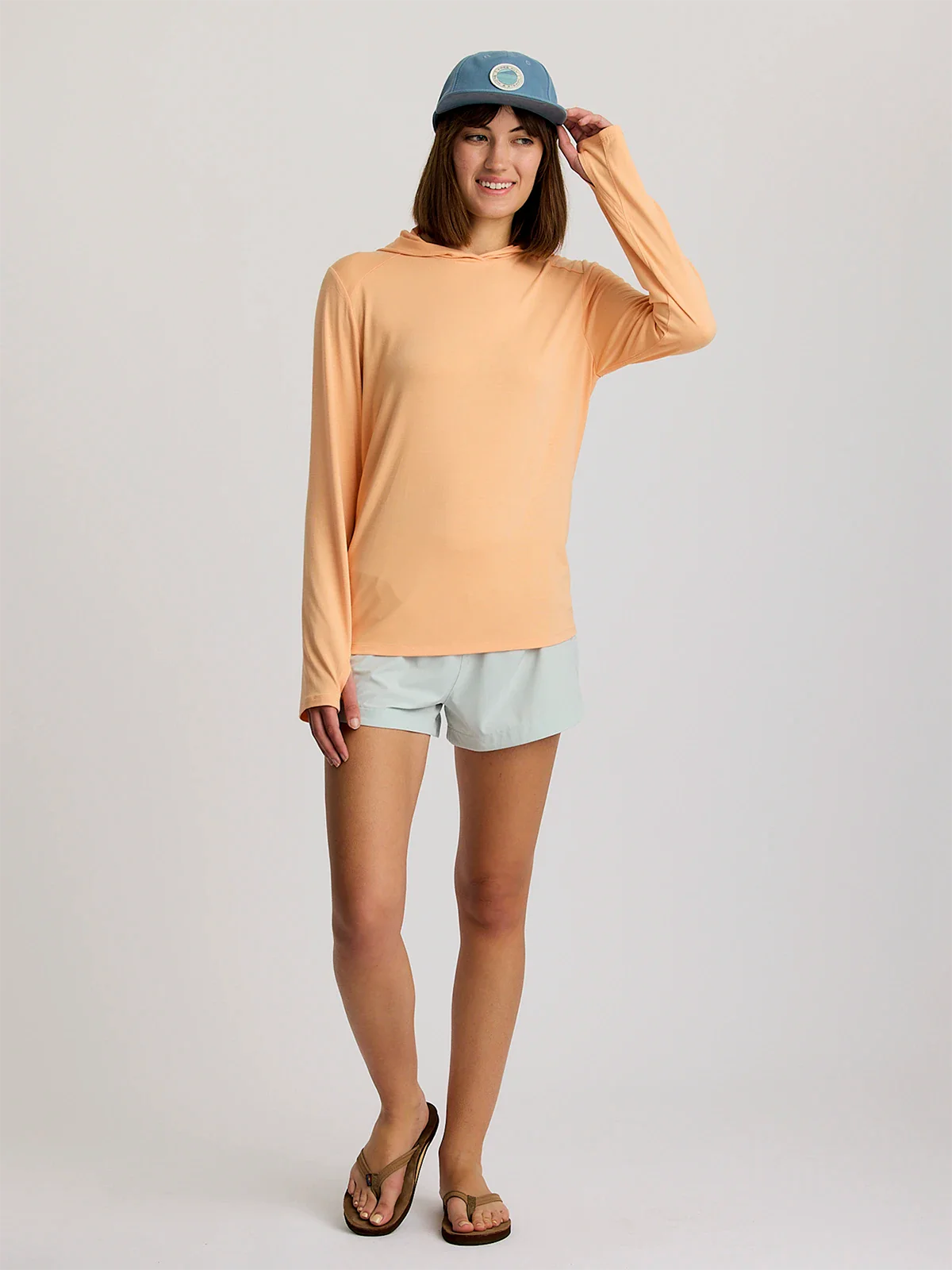 Free Fly Apparel Womens Bamboo Shade Hoodie II - Tropic Orange