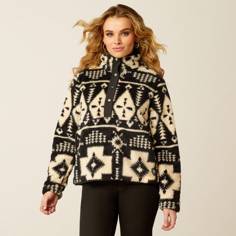 Ariat Women's Berber Snap Front Sweatshirt - Winslow Southwest Print