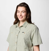 Columbia Womens Brea Falls Woven Short Sleeve Shirt - Safari