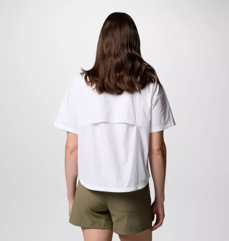 Columbia Womens Brea Falls Woven Short Sleeve Shirt - White